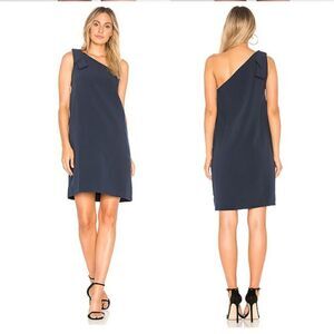 Anthropologie ELLIATT One Shoulder Mini Navy Blue Dress Size S